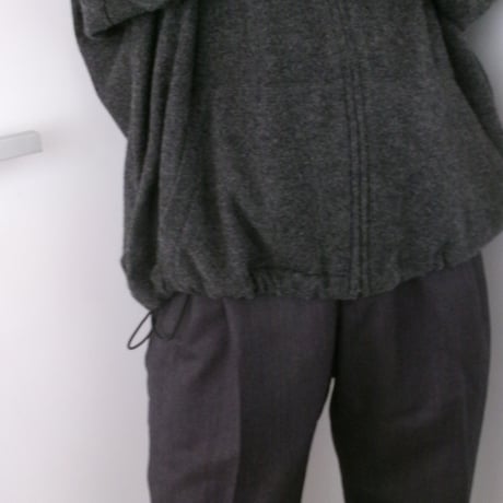 OLD FOLK HOUSE / Wool & Mohair Gabardine Trousers *DARK GRAY