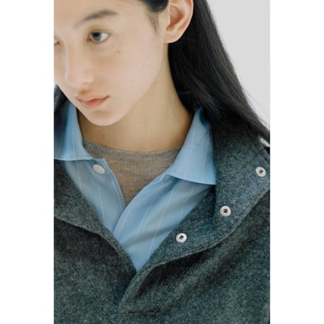 MY___ / WOOL ANGOLA FLEECE PULLOVER *CHARCOAL