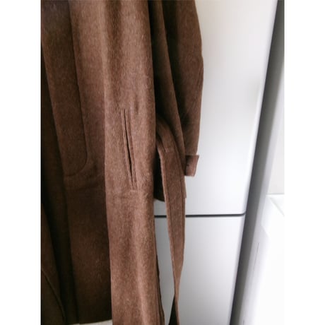 Blanc YM / ALPACA OVERSIZE BALMACAN COAT *Natural Brown