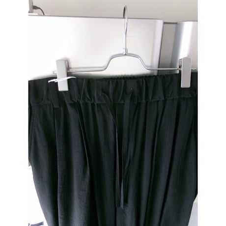 Blanc YM / Salt Shrink Cupro Browsing Pants *BLACK