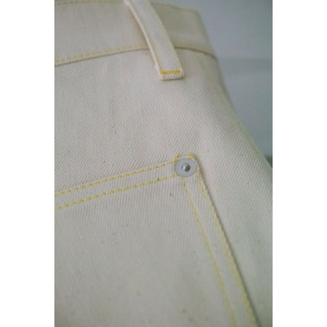 TOZAOU / Denim Painter Pants *cream (yellow)