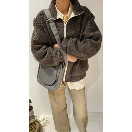 TOZAOU / boa mimi blouson *special size