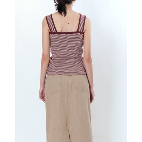 MY___ / Miller x MY SQUARE BARE TOP *BURGUNDY BORDER