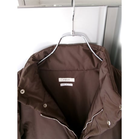 FUJI / SILK POLYESTER PADET JACKET *BROWN