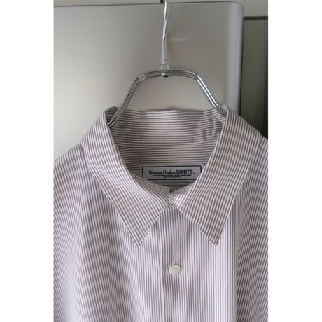 UNIVERSAL PRODUCTS / CANCLINI FRENCH FRONT L/S SHIRTS *BROWN