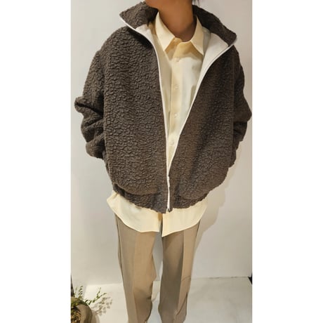 TOZAOU / boa mimi blouson *special size