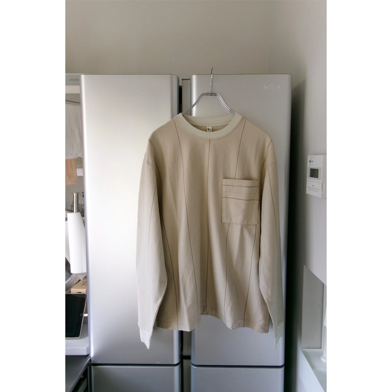 NO ROLL / UNEVENNESS L/S TEE *LT BEIGE | AVET