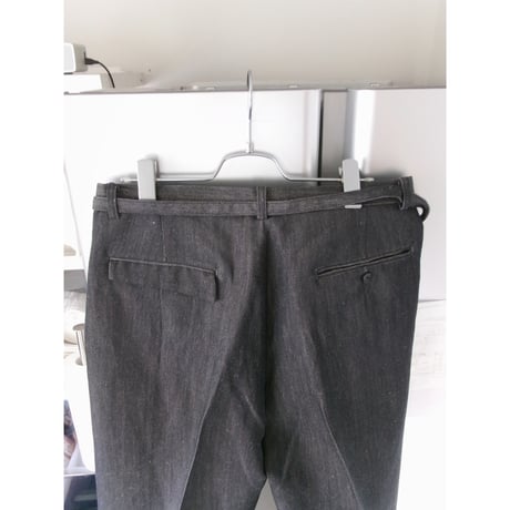 OLD FOLK HOUSE /  Wool & Linen Trousers *Black  Natural
