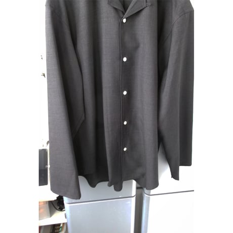 OLD FOLK HOUSE / Wool Lounge Shirt *Dark Gray