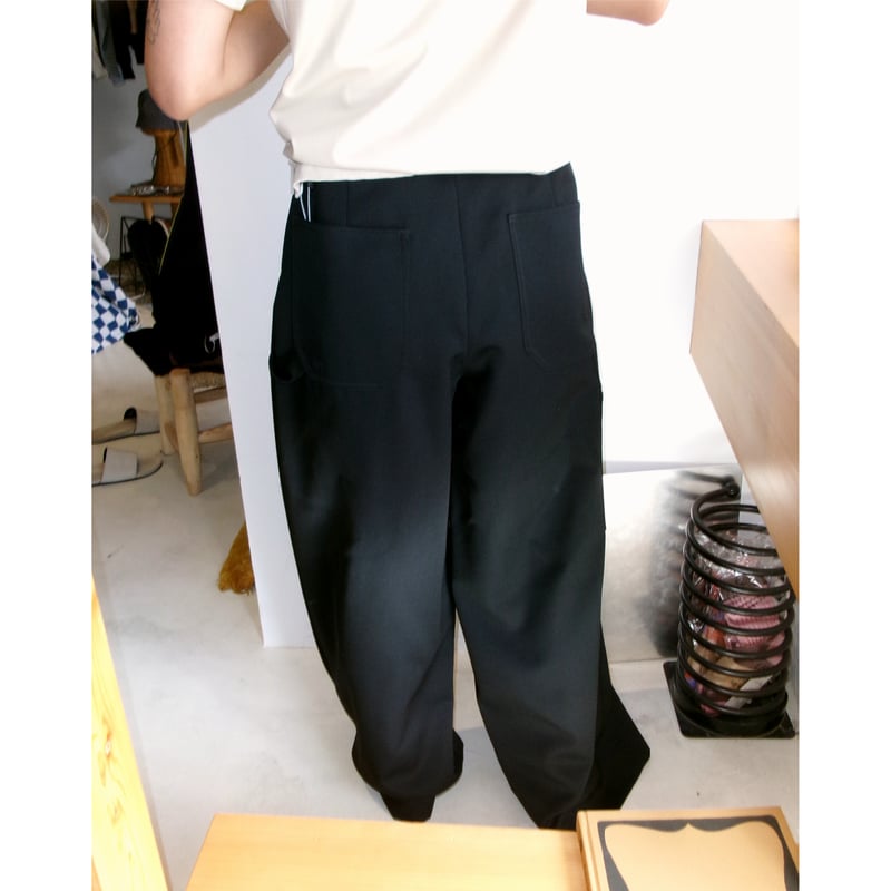 Rich I / TUCK WIDE PAINTER TRUSER *BLACK | AVET