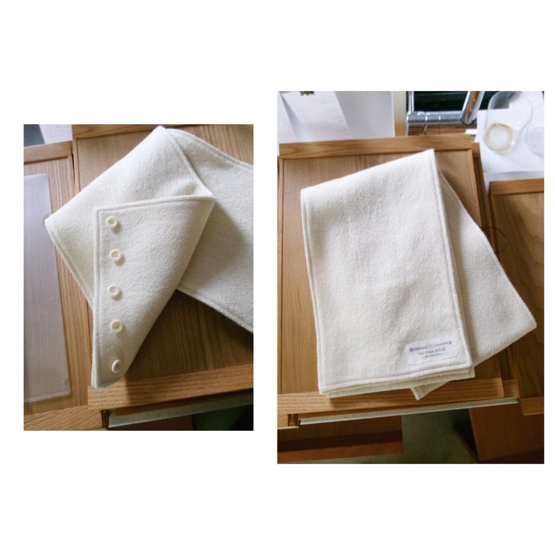 新品未使用old folk house 2wayウールストール茶 OLD FOLK HOUSE / Wool Long &Short Scarf *Natura