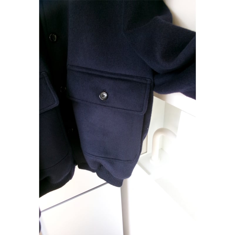 FUJI / WOOL MELTON BASIC BLOUSON *NAVY | AVET