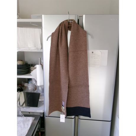 EVCON / WARREN SCOTT KNIT SCARF *L.BROWN