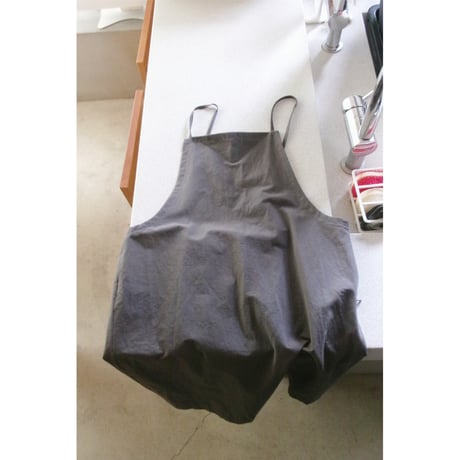 FUJI /  COTTON LINEN ONEPIECE (for ladies) *CHARCOAL GRAY
