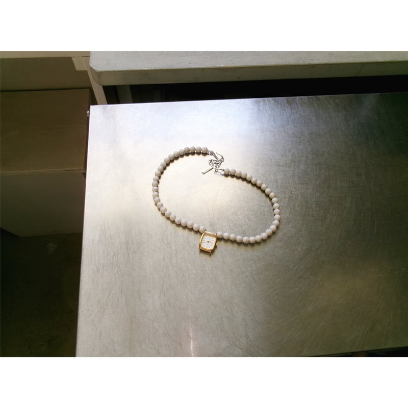 HIDAKA / Orbit Watch Necklace - Riverstone *Bei