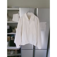 FUJI / COTTON SILK RAGLAN BLOUSON *WHITE