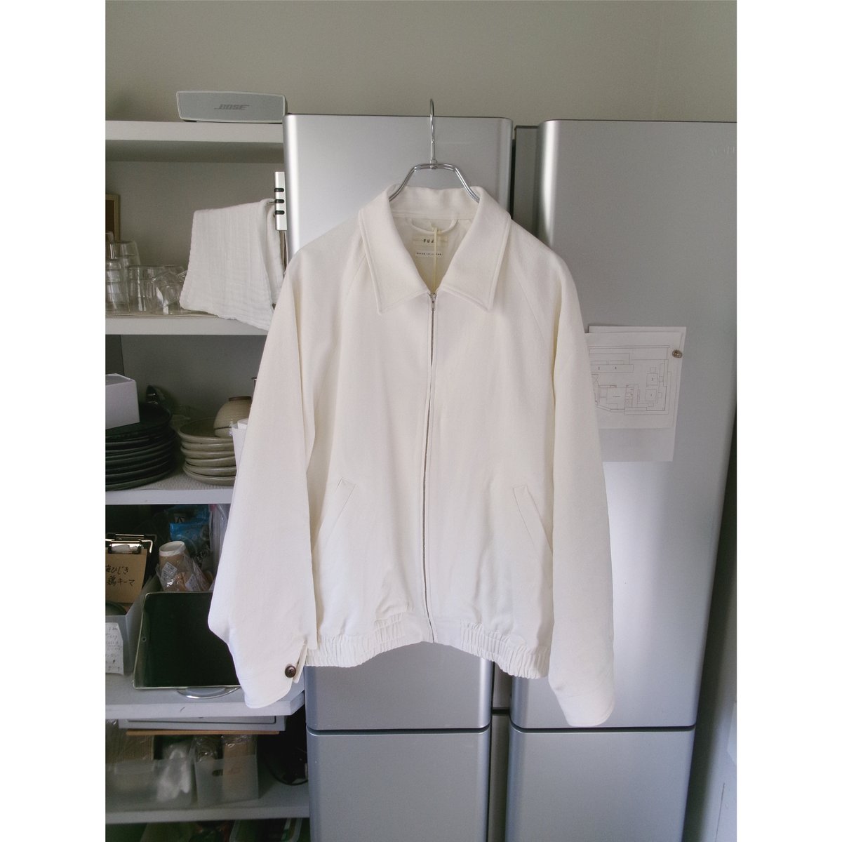 【clore＋】Airy Soft-Sheer Blouson ホワイト CLORE＋ クロレ Airy Soft-Sheer Blouson - メルカリ