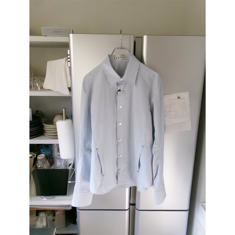 NVRFRGT / PANELLED LONG SLEEVE SHIRT *SAX | AVET