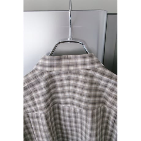 FUJI / COTTON CHECK SHIRT *GRAY