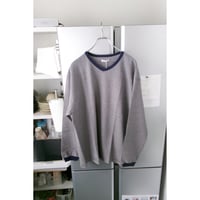 UNIVERSAL PRODUCTS / V NECK L/S TSHIRTS *NAVY
