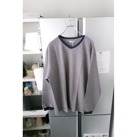UNIVERSAL PRODUCTS / V NECK L/S TSHIRTS *NAVY