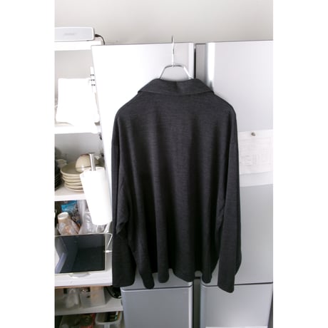 Blanc YM / Wool Jersey Twisted polo Shirts *GRAY