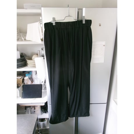 Blanc YM / Salt Shrink Cupro Browsing Pants *BLACK