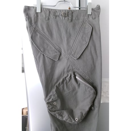 NVRFRGT / 3D TWISTED CARGO PANTS *GRAY