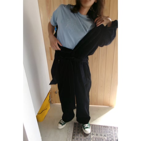 Blanc YM / Wide Corduroy Jumpsuit *NAVY