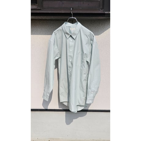 FUJI /  CLASSIC COLLAR SHRITS *GREEN STRIPE