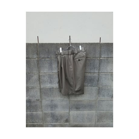 Blanc YM / Wide Easy Half Trousers -Gray