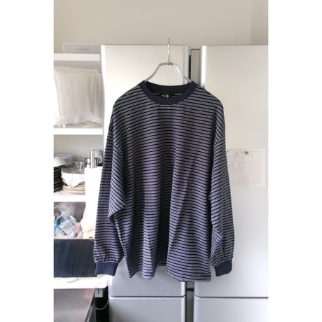 EVCON/ BORDER WIDE L/S T-SHIRT *NAVY