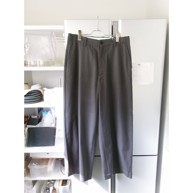 UNIVERSAL PRODUCTS / COTTON WOOL WIDE TROUSERS
