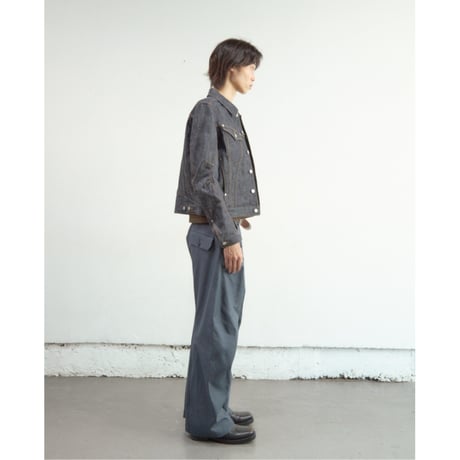 NVRFRGT / 2TUCKED TWISTED TROUSERS *SLATE BLUE