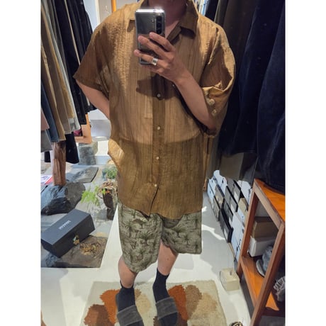 ABELIA EDWARD GOUCHA / SS SHIRT SHEER *CAMEL