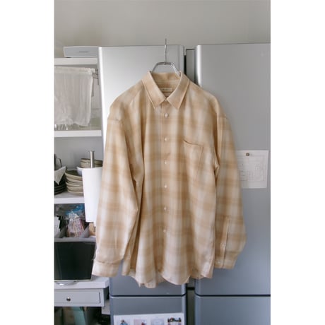 FUJI / WOOL CHECK STANDARD SHIRT *ORANGE