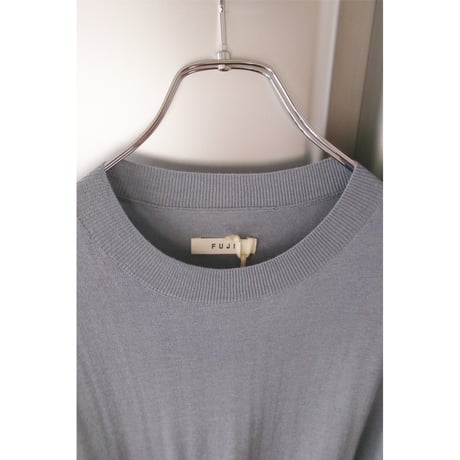 FUJI / SILK CASHMERE S/S KNIT *BLUE