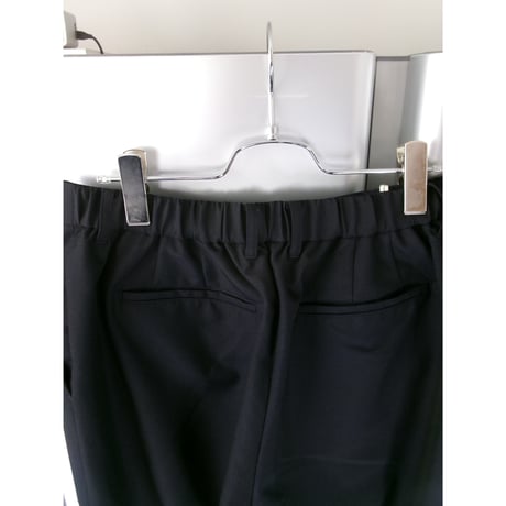 FUJI /MOHAIR POPLIN STRAIGHT SLACKS *NAVY