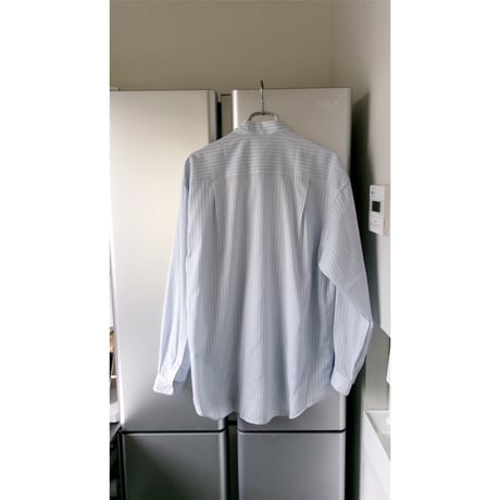FUJI /　COTTON CUPRA STRIPE SHIRT *BLUE