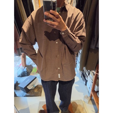 NO ROLL / NORMAL PANAMA SHIRT *PANAMA CHECK