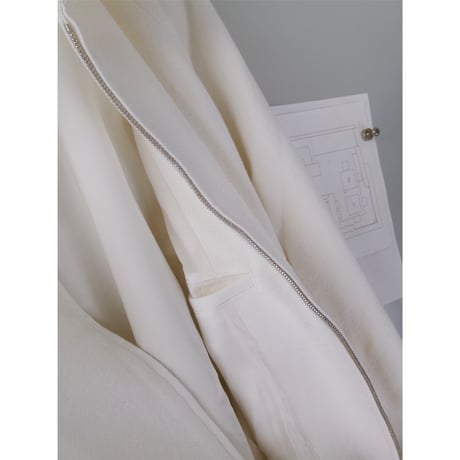 FUJI / COTTON SILK RAGLAN BLOUSON *WHITE