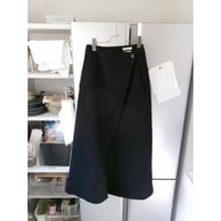 FUJI(for ladies) / LAMBSWOOL MELTON LONG SKIRT *NAVY