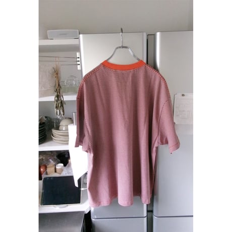 EVCON/ MERCERIZATION BORDER WIDE S/S TEE *ORANGE