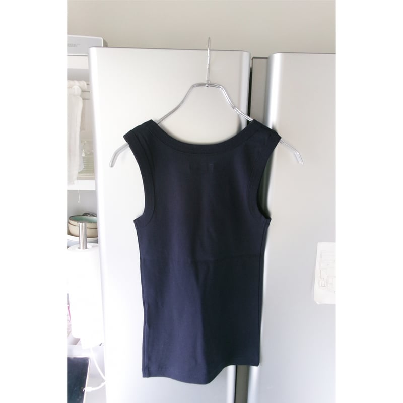 新品未使用タグ付き FUJI COTTON SQUARE TANK TOP FUJI / COTTON SQUARE TANK TOP(for ladies) *NAVY