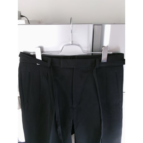 OLD FOLK HOUSE /  Wool & Linen Trousers *Black