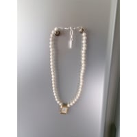 HIDAKA / Orbit Watch Necklace - Riverstone *Beige