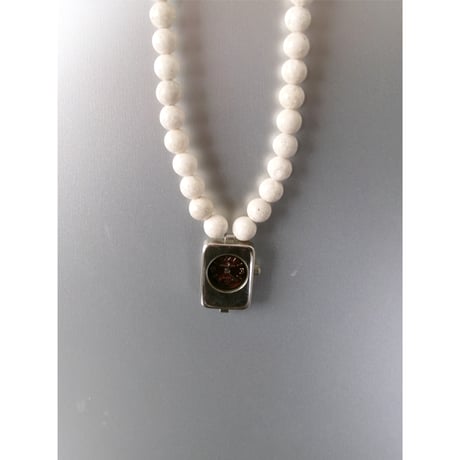 HIDAKA / Orbit Watch Necklace - Riverstone *Beige