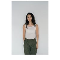 FUJI / COTTON SQUARE TANK TOP(for ladies) *OFF WHITE