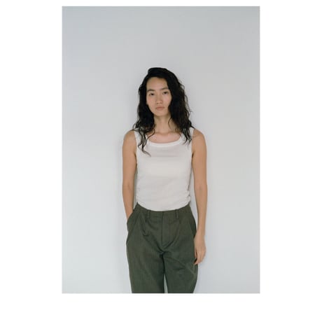 FUJI / COTTON SQUARE TANK TOP(for ladies) *OFF WHITE