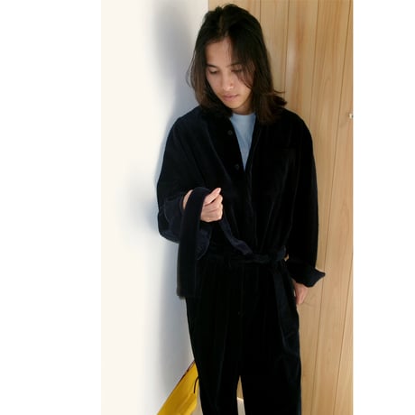 Blanc YM / Wide Corduroy Jumpsuit *NAVY
